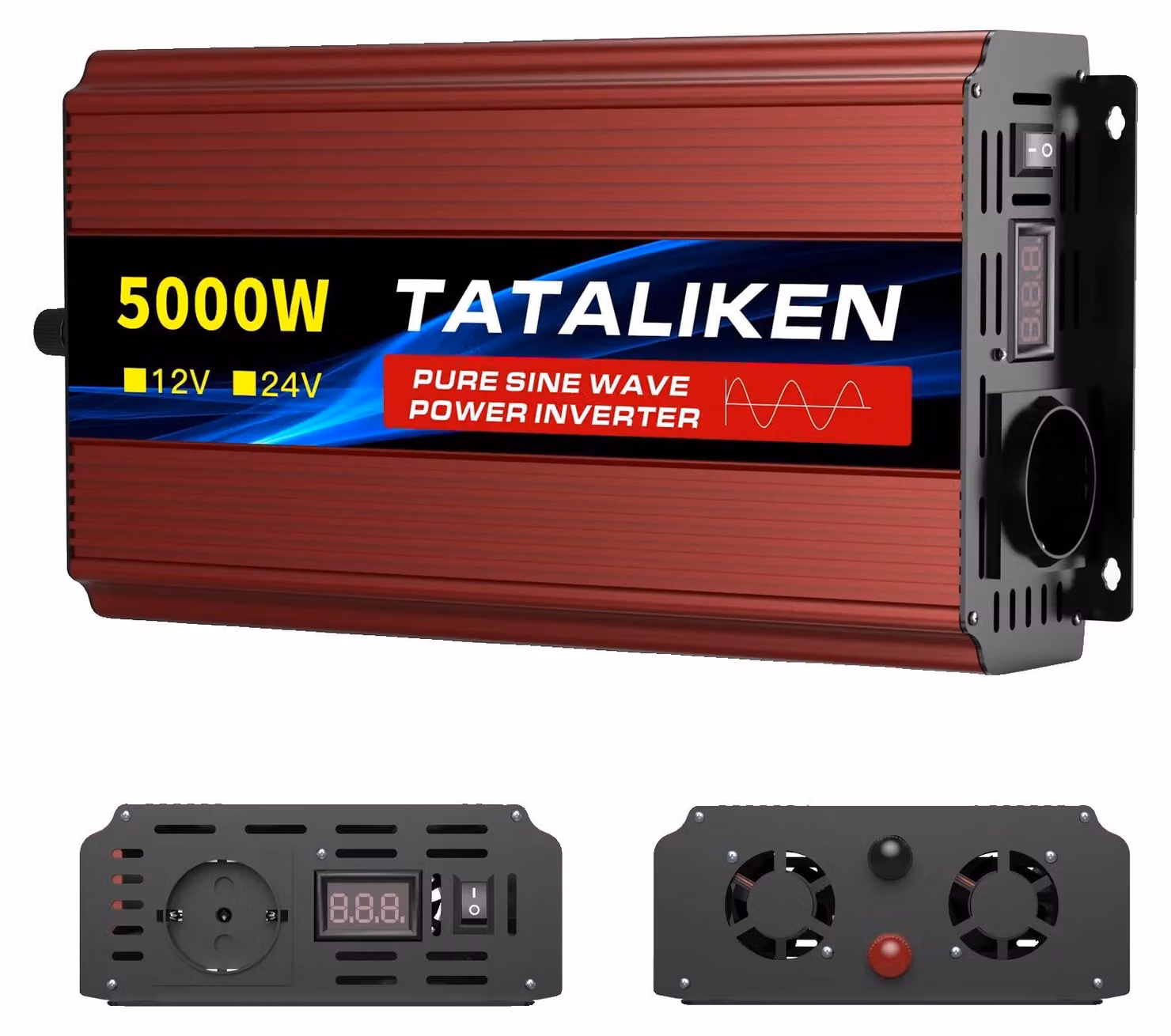 Convertitore DC-AC, efficiente conversione energetica, compatibile con le prese europee, 12V 5000W 220V 50Hz EU