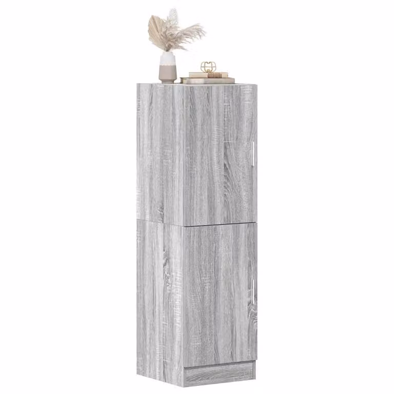 Armadietto da cucina moderno vidaXL in legno e MDF, colore grigio, L/P/H: 38 x 41,5 x 131,5 cm