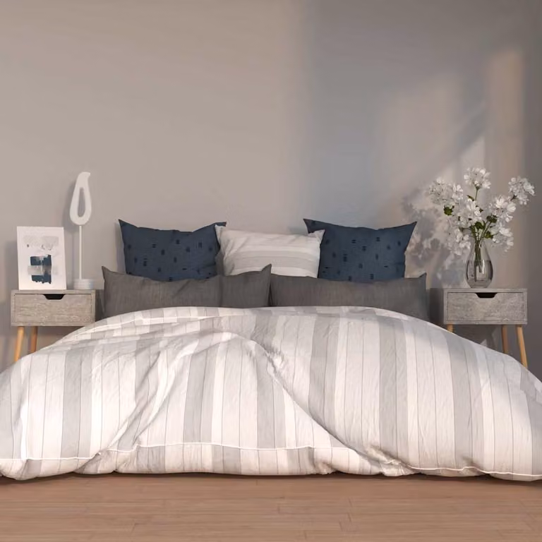 Set di 2 comodini moderni vidaXL in legno multistrato e MDF, colore grigio cemento, L/P/H: 40 x 40 x 56 cm