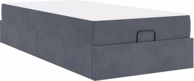 Letto singolo | Letto per adulti | Struttura letto con materasso 2 pcs Grigio Sfumato Velluto