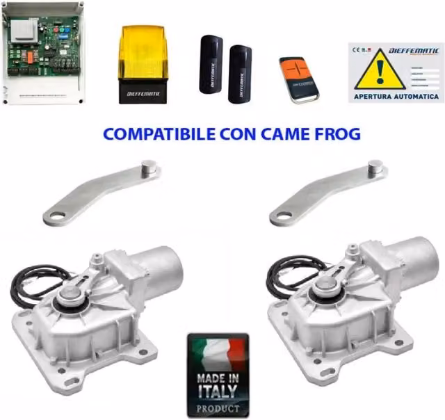 KIT CROMO 24V AUTOMAZIONE SI ADATTA A CAME FROG 2 ANTE BATTENTI INTERRATO DFM