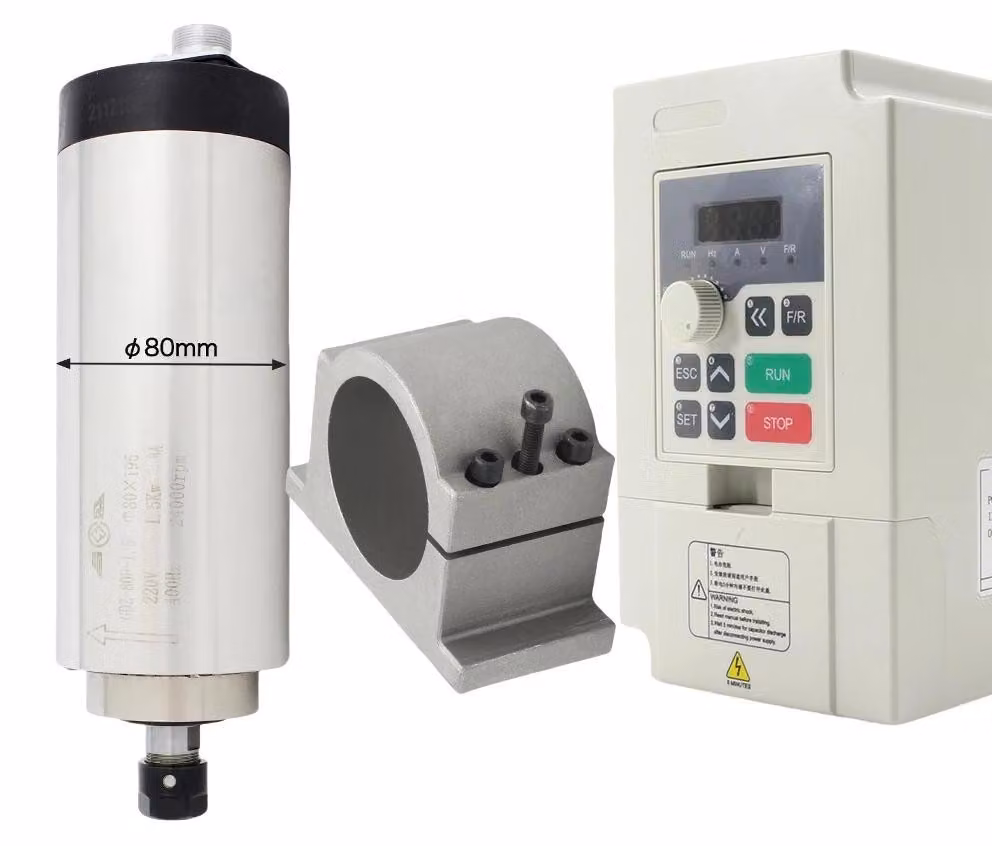 Motore mandrino, potenza 1,5 kW, raffreddamento ad aria, Kit 2