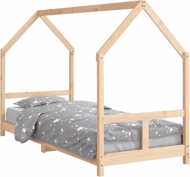 Giroletto per bambini in legno massello di pino bianco, L/P/H: 200 x 80 x 85,5 cm