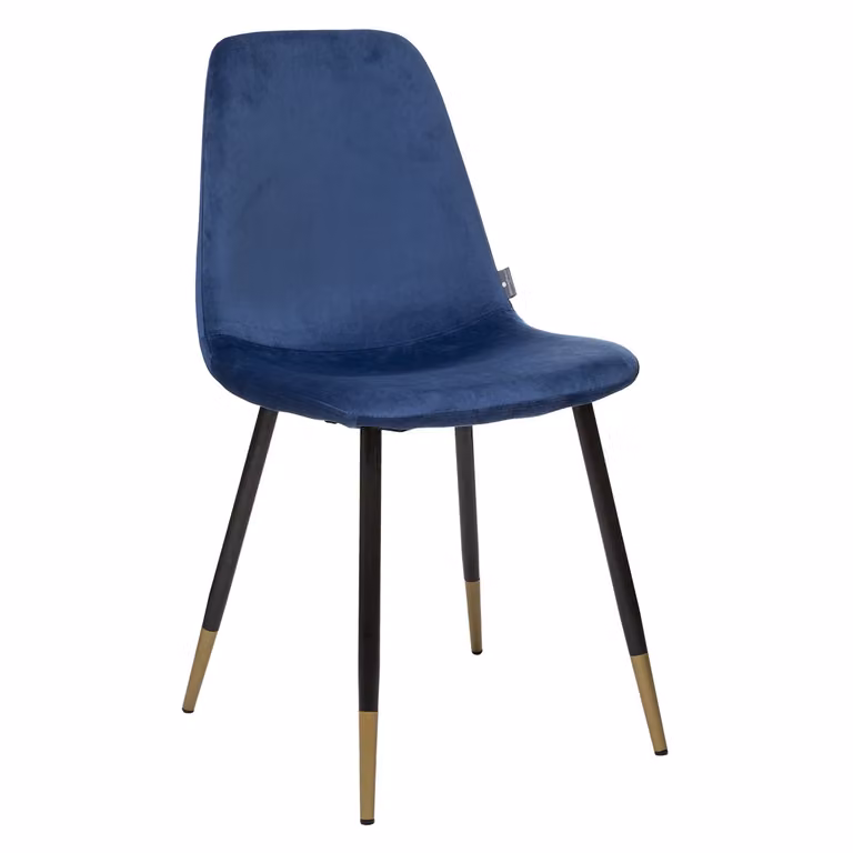 Stuhl "Tyka" blau aus Samt - Atmosphera interior designer