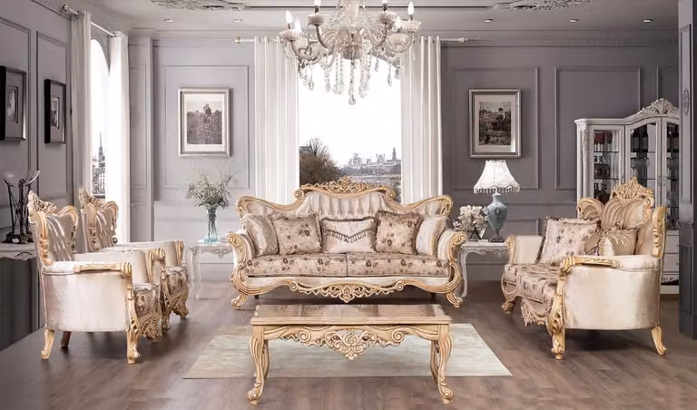 Sofagarnitur Couch Set Sofa Sessel Polster Möbel Couchtisch 5tlg.