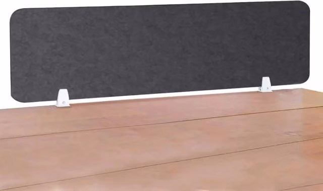 Pannello Fonoassorbente da Banco GIORDANOSHOP in Feltro Antracite con Coppia di Morsetti Regolabili L: 140 cm, P: 45 cm – 1