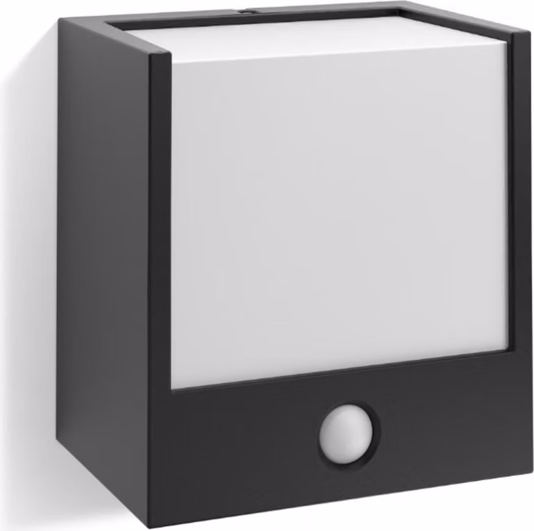 Philips myGarden wall light 173173016, lampada da parete, nera, bianca, sintetica, IP44, giardino, patio, II