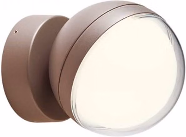 Applique da esterno LED Redo Group Magnus marrone con luce up and down per giardino