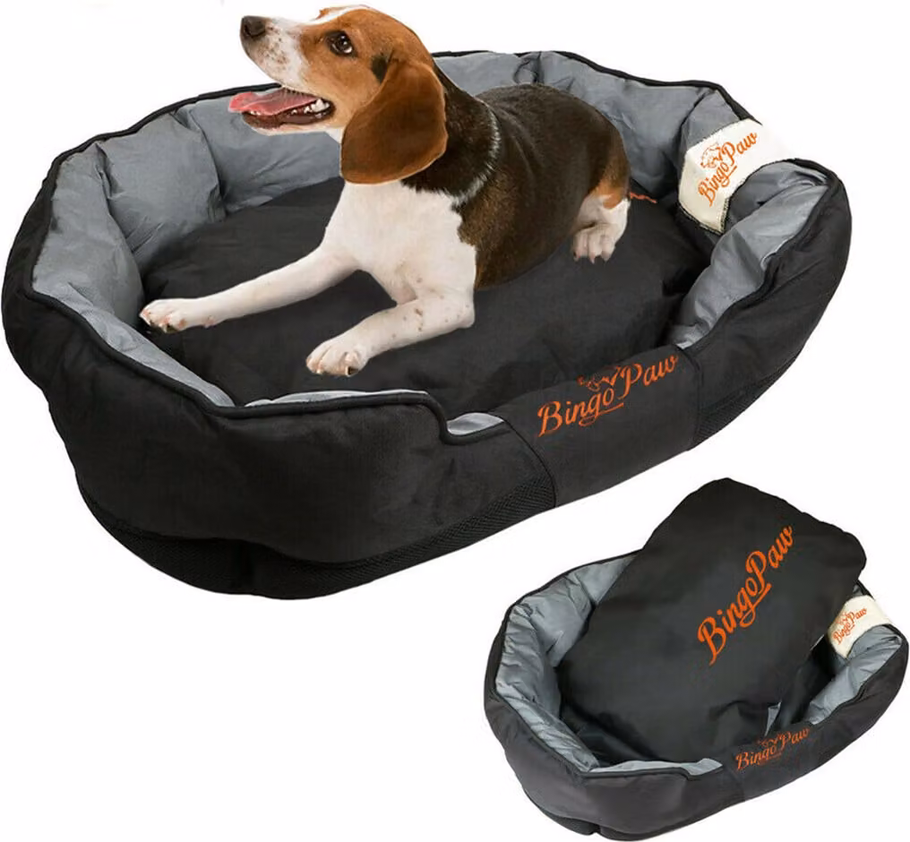 WISFOR letto per cani cuscino per cani cesto per animali letto per animali letto per cani divano letto per gatti, imbottitura spessa robusto rivestimento confortevole rimovibile lavabile, dimensioni: XXL 130×90×26cm