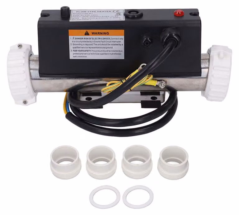 Riscaldatore per piscina, termostato elettrico per vasca idromassaggio con controllo della temperatura, auto-riscaldante, per vasche spa, piscine, da collegare alla rete elettrica, 3 kW