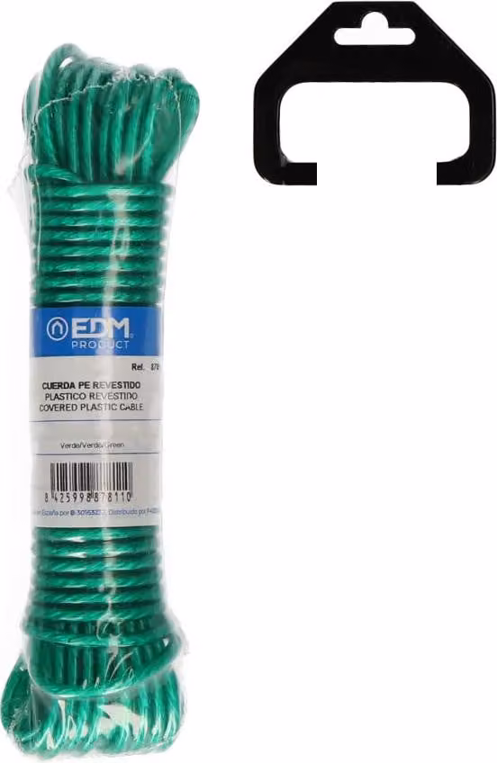 4 cordoncini in plastica rivestiti, 10 m, verde, Edm