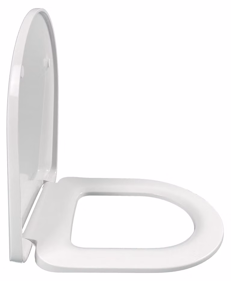 Copertura per WC piatta, con cerniere in acciaio inossidabile, colore bianco
