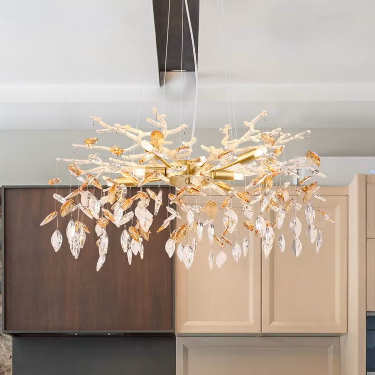 Globo Lampadario di cristallo Danna, dimmerabile, Ottone / Oro, Soggiorno / Sala da pranzo, Metallo, Lampadario di cristallo