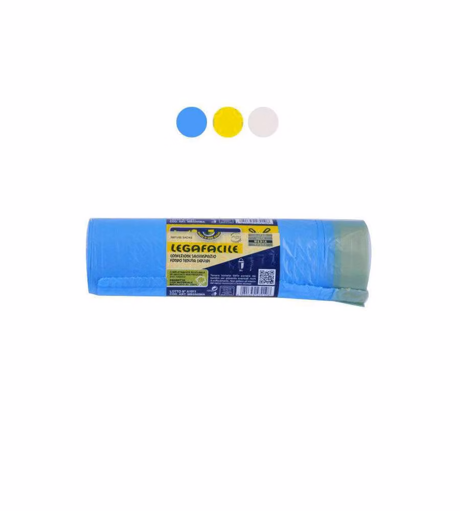 Sacco Immondizia con Maniglia Azzurro 55X 65 G 12 Pz 15 Mr.Bin