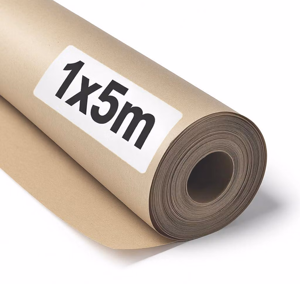 Carta kraft, 3 rotoli, 1 x 5 metri, resistente, ideale per confezioni regalo e lavori manuali
