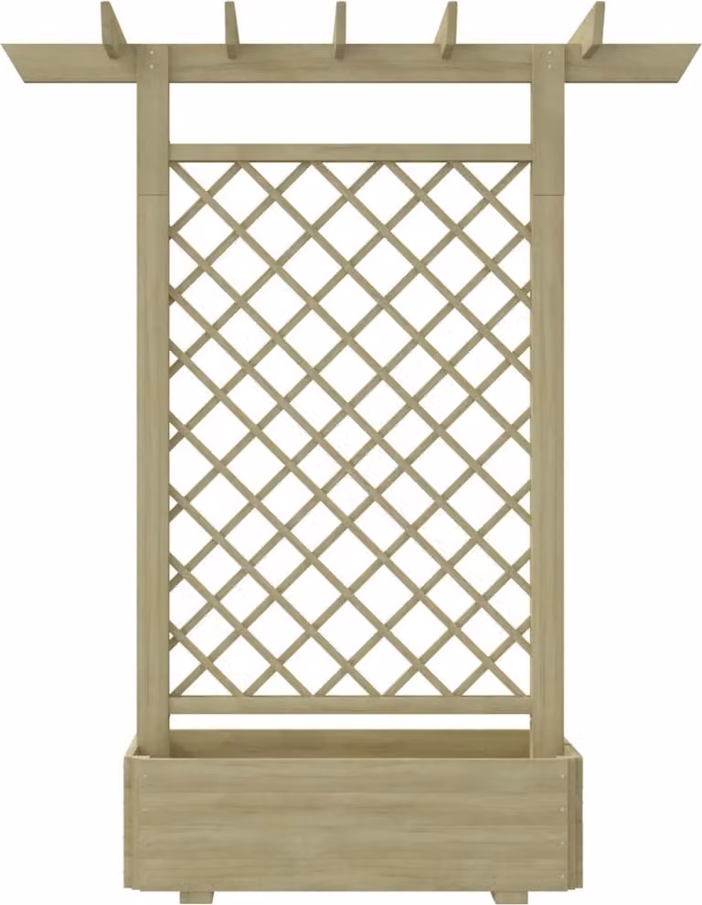 Fioriera con Pergolato da Giardino 162x56x204 cm in Legno