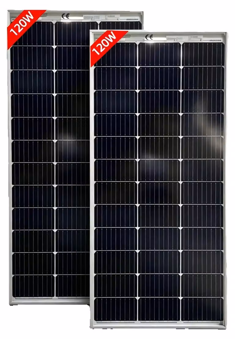 Pannello solare, alta efficienza, design resistente, 2 pannelli da 120 W