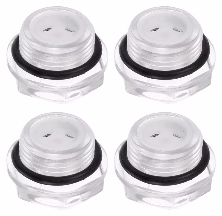 Spia di controllo in vetro per compressore d'aria, filettatura M20 x 1,5 mm, indicatore del livello del liquido