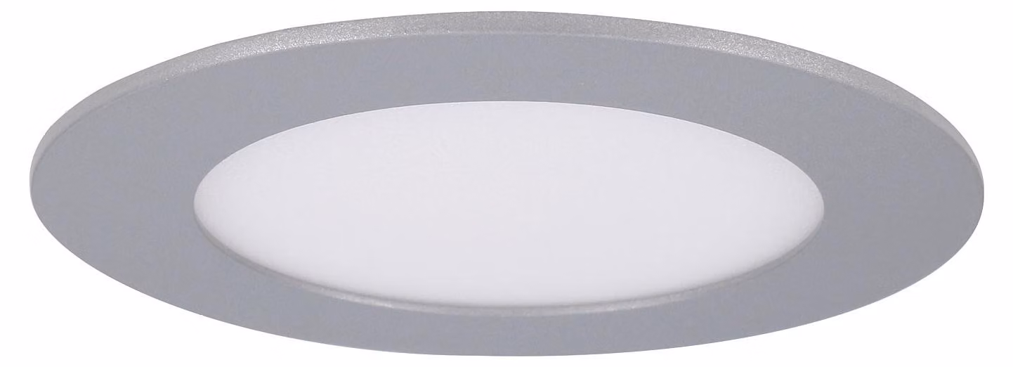 Farettino rotondo a incasso, con luce LED di colore bianco neutro (4000K), diametro 120mm, colore grigio