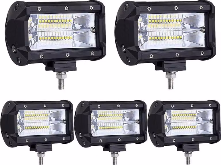 Greenmigo 5X 72W LED luce da lavoro faro ausiliario auto 12V 24V faro offroad proiettore 6000K impermeabile IP67 luce da lavoro