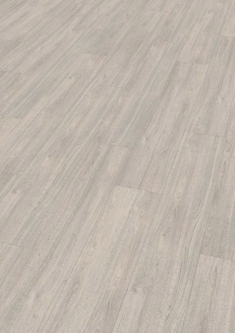Pavimento laminato EGGER NatureSense* EL1094, finitura "Charlotte Eiche" (rovere Charlotte), colore grigio chiaro, dimensioni 1292x193x7 mm