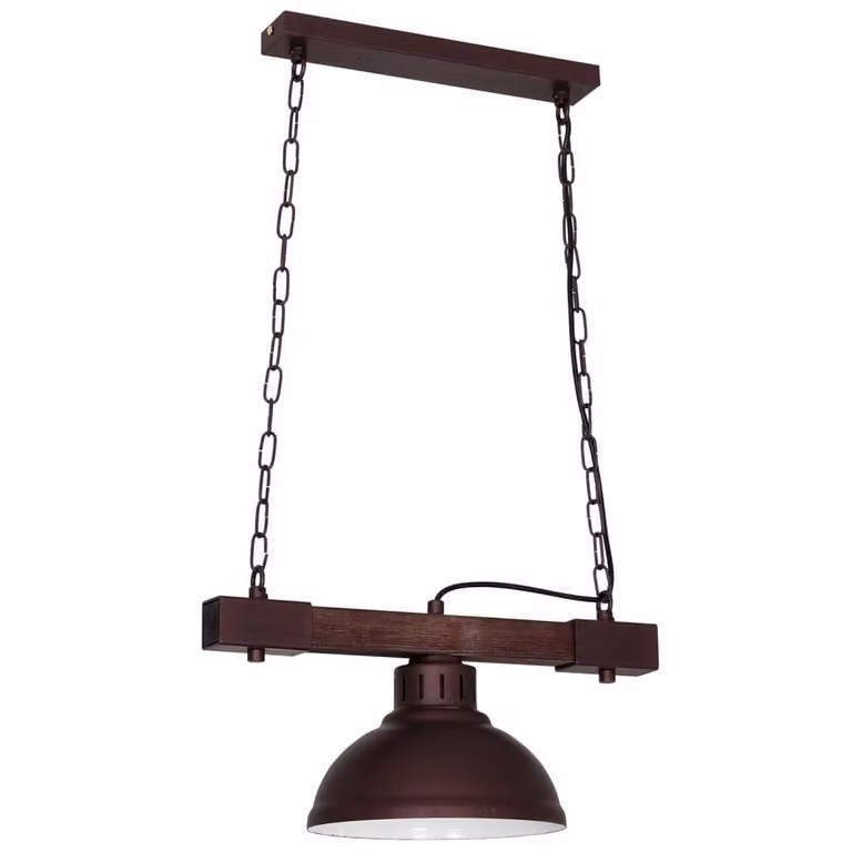 Casa di campagna luce a sospensione legno metallo marrone E27 L:40cm vintage luce a sospensione cucina tavolo da pranzo soggiorno