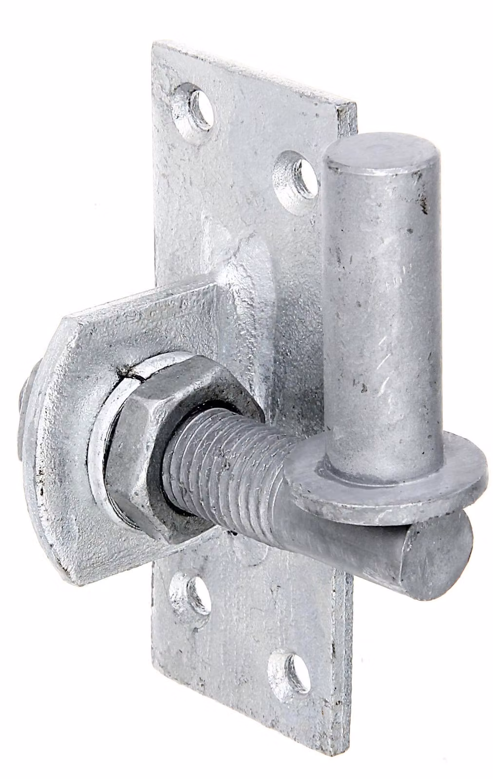 Alberts 318765 Staffa da avvitare | regolabile di 20 mm | zincata a caldo | arretramento Ø16 mm | piastra 100 x 40 mm