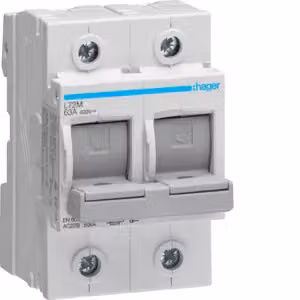 Sezionatore con fusibili D02 63 A, 400 V CA, bipolare, su guida DIN