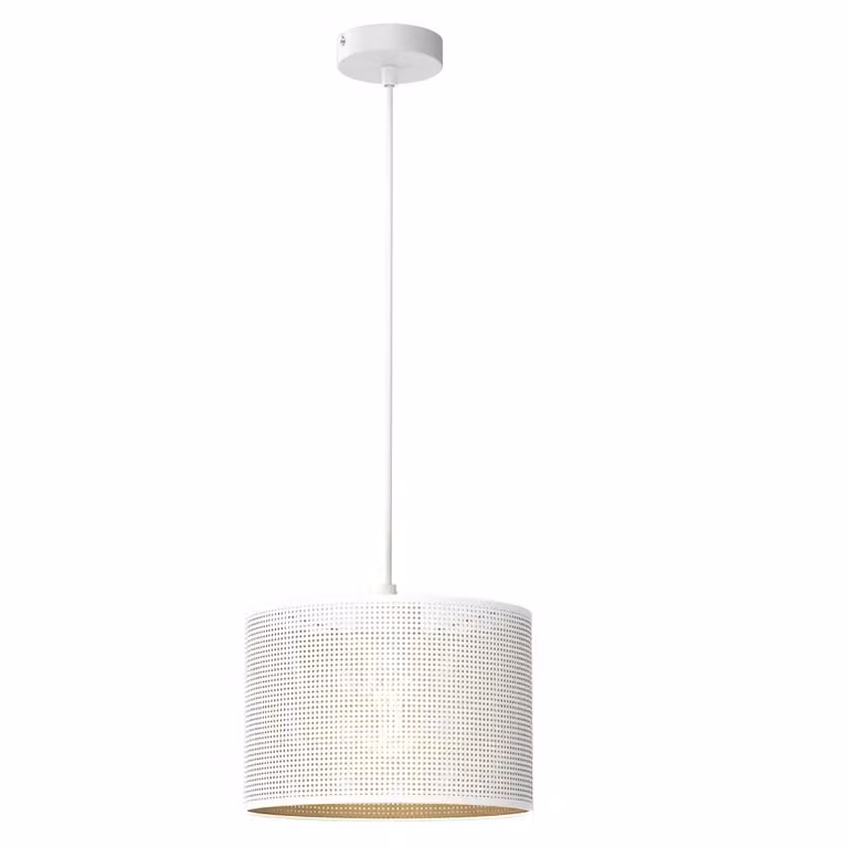 Lampada a sospensione bianca con interno oro Ø25cm maglia Loft 1xE27 15W Luminex