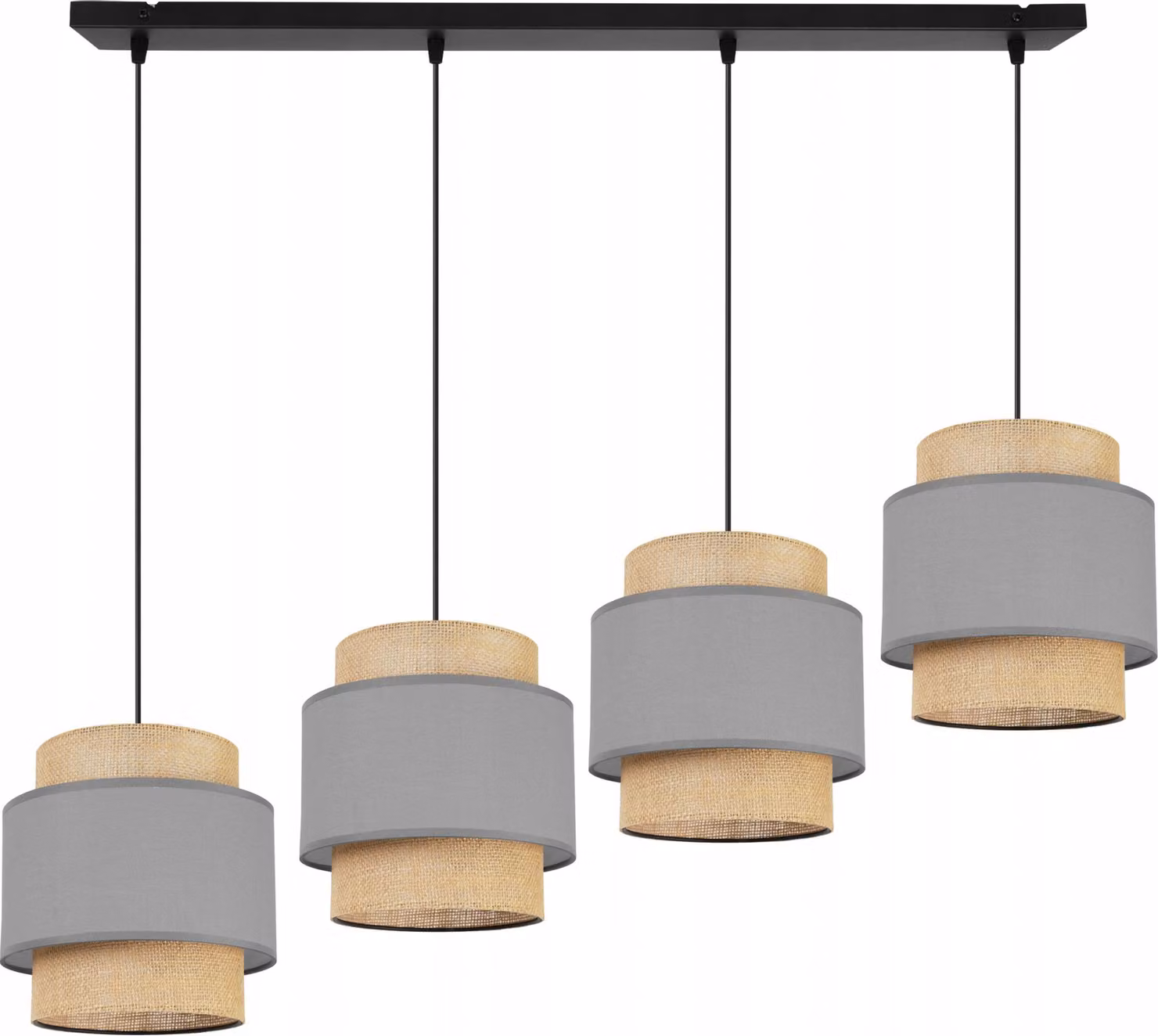 Lampada a sospensione, lampadario da soffitto, paralume, Boho Juta