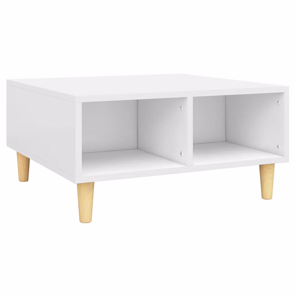 Tavolino da Salotto Bianco 60x60x30 cm in Legno Multistrato