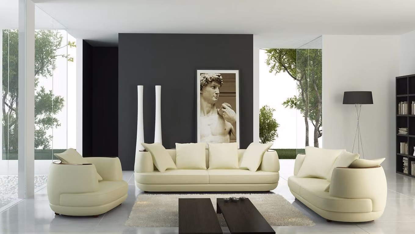 Luxus Design Sofagarnitur Klassische Leder Couch Polster Sitz Set Sofa Couchen