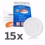 NEMAXX® Pad Fissaggio Rilevatore Fumo Ø80 mm – Adesivo 3M High-Tack, Autoadesivo – Montaggio Senza Foratura – Per Fumo, CO e Termici – 15 Pezzi