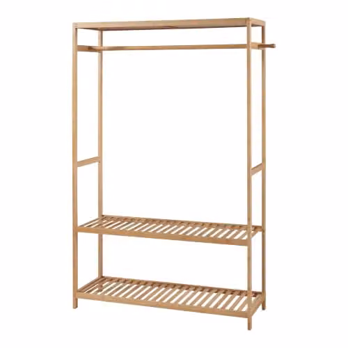 Helloshop26 Appendiabiti da ingresso design bambù 165 x 100 x 35 cm naturale 03_0010368