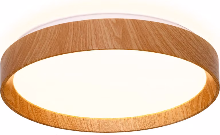 Plafoniera a LED 30W Ø38cm CCT 3000K-6000K, effetto legno "LUNADA"