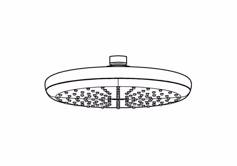 Grohe Pomme de douche Tempesta 210, stabilisateur de débit GROHE EcoJoy, 26410000, 26410000