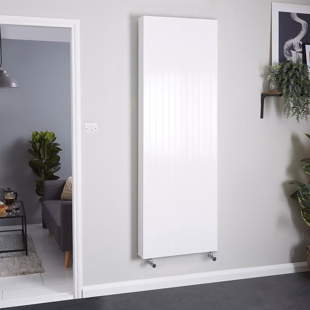 Radiatore Convettore Verticale a Pannello Doppio - Bianco - 1800 x 600mm - Stelrad Vita Deco di Hudson Reed