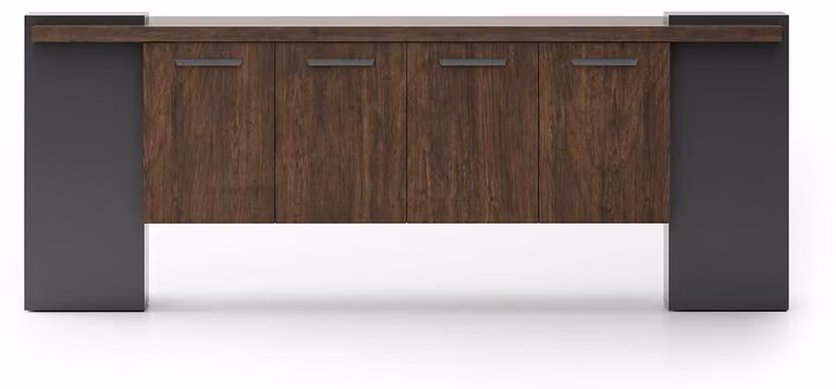 Elegante consolle marrone per soggiorno Comò di design in legno Mobili