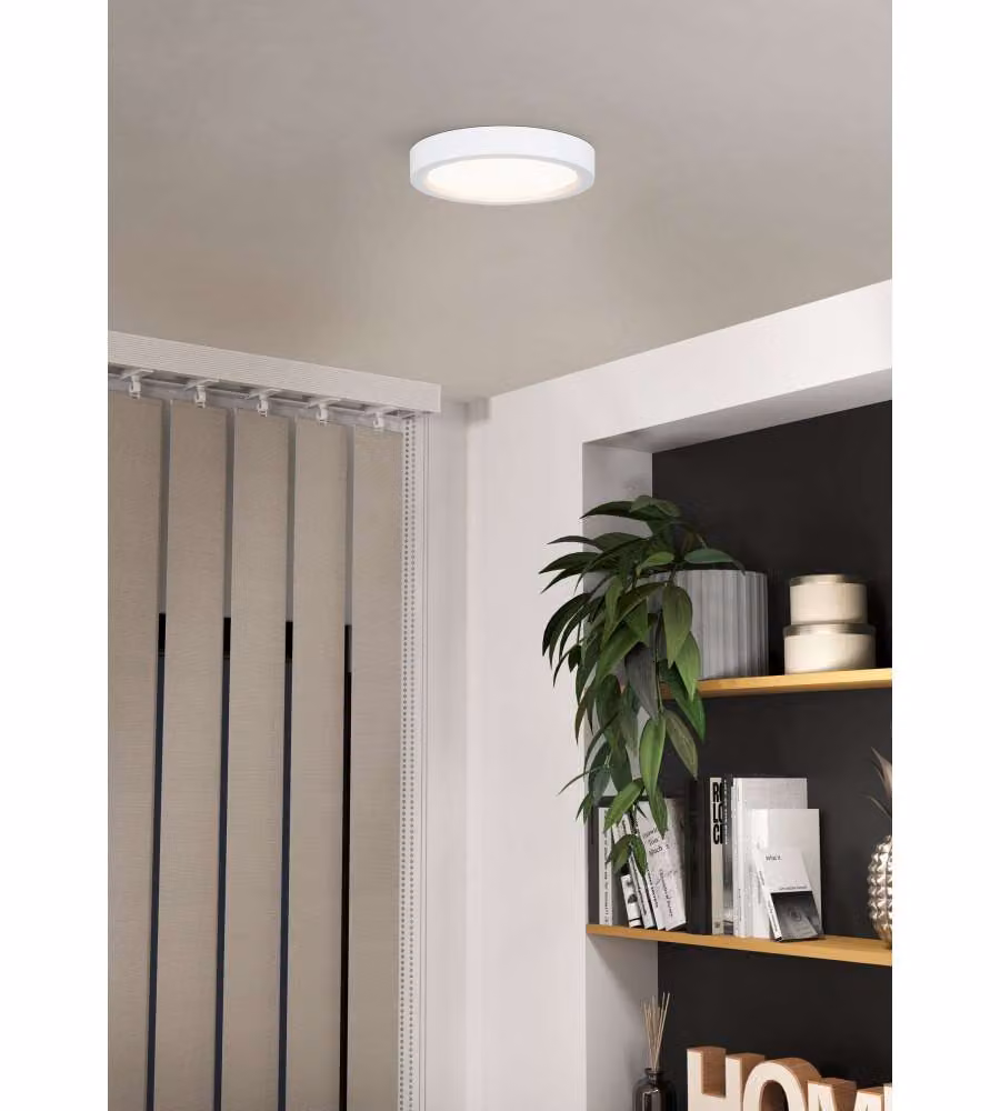 Eglo Plafoniera LED DUN-E Bianca D.21cm - 14W 1600lm 4000K