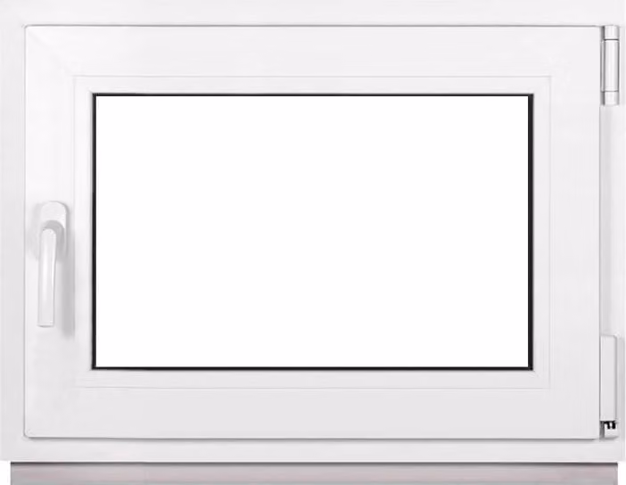 Finestra per cantina Framex Finestra in plastica Bianca Larghezza x altezza 75 x 50 cm (750 x 500 mm) 3 vetri (32 mm) Anta e ribalta DIN Destra - Premium
