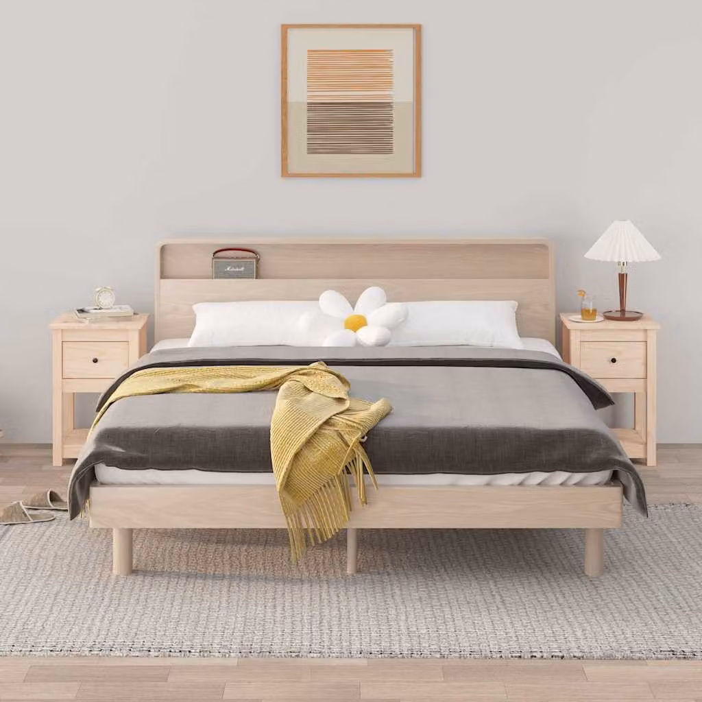 vidaXL Comodini 2 pz 40x35x61,5 cm in Legno Massello di Pino