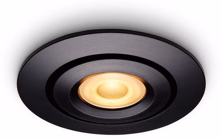 Faretto da incasso a LED, piccolo, nero, 3W, dimmerabile, grado di protezione IP44