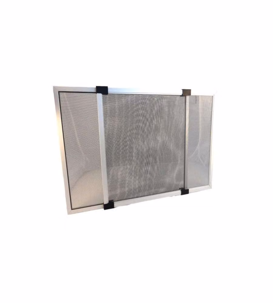 Zanzariera Estensibile da Finestra Argento 70x50 cm Riducibile