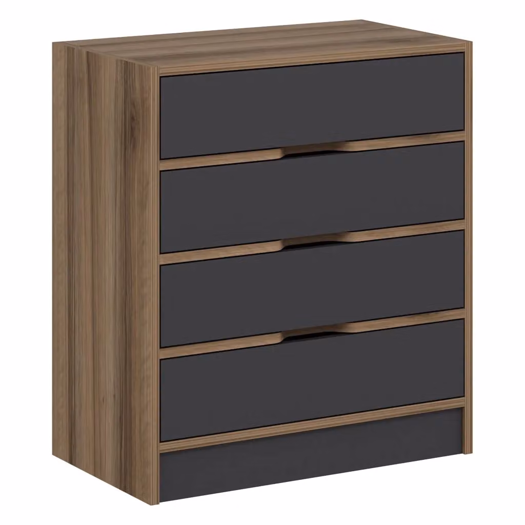 Cassettiera con 4 cassetti Gazzola DMORA colore Antracite L: 70 cm, P: 40 cm, H: 79 cm – 2