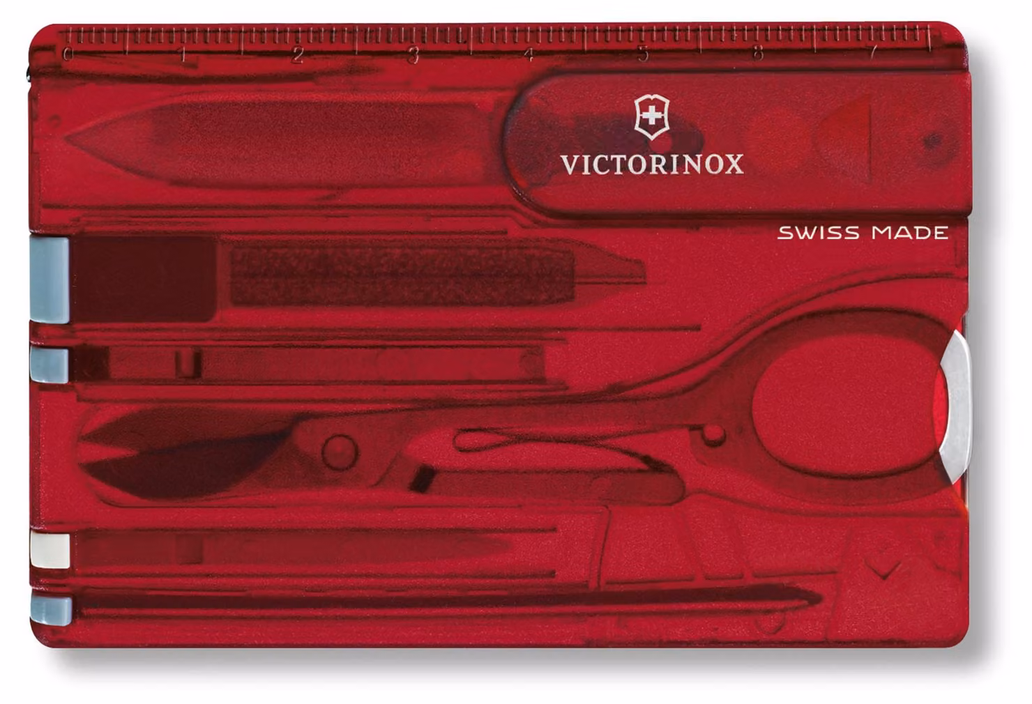Victorinox SwissCard Classic, coltello multiuso, 10 funzioni, colore rosso