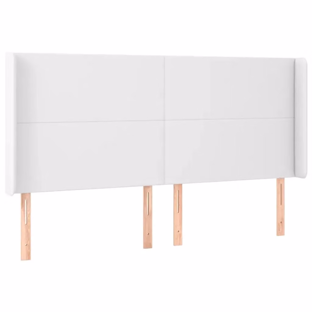 Testiera con Orecchie Design Mania in Similpelle Bianco L: 163 cm, P: 16 cm, H: 118-128 cm – 2