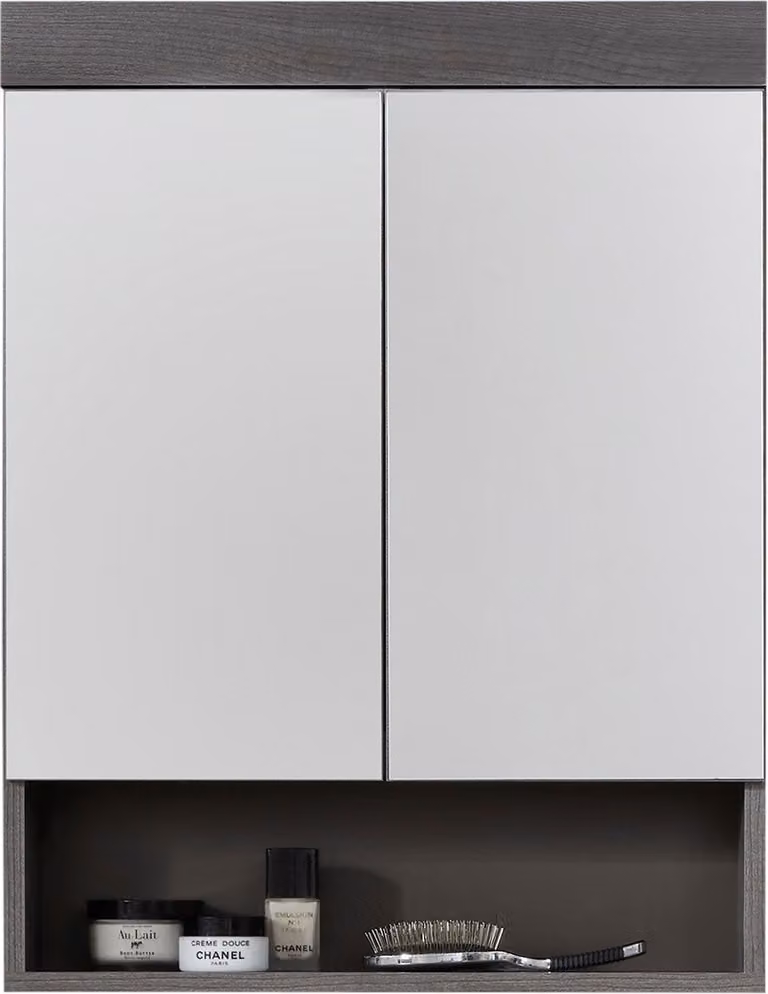trendteam Armadietto a specchio Runner/Moon Sardegna, melamina argento fumé, 58 x 75 x 18 cm