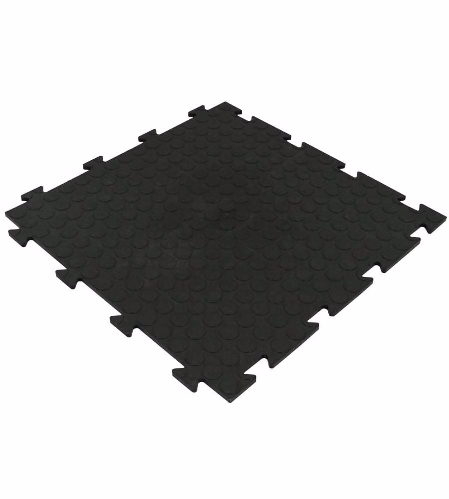 Art Plast Piastrella PVC Morbida Nera 50x50 cm Antiscivolo per Officine e Palestre