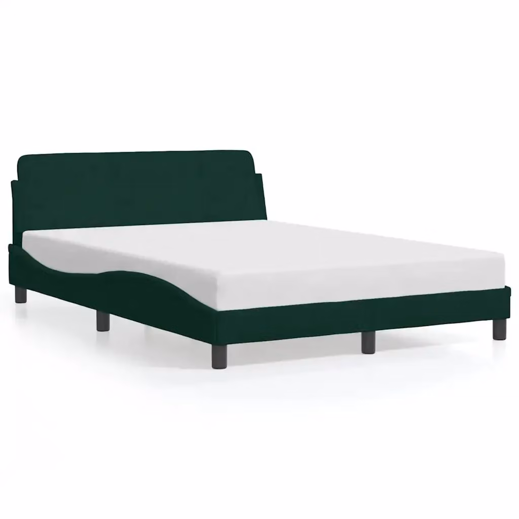Letto con giroletto Dover verde vidaXL in velluto con struttura in legno e metallo L/P/H: 218 x 140 x 74,5 cm – 2