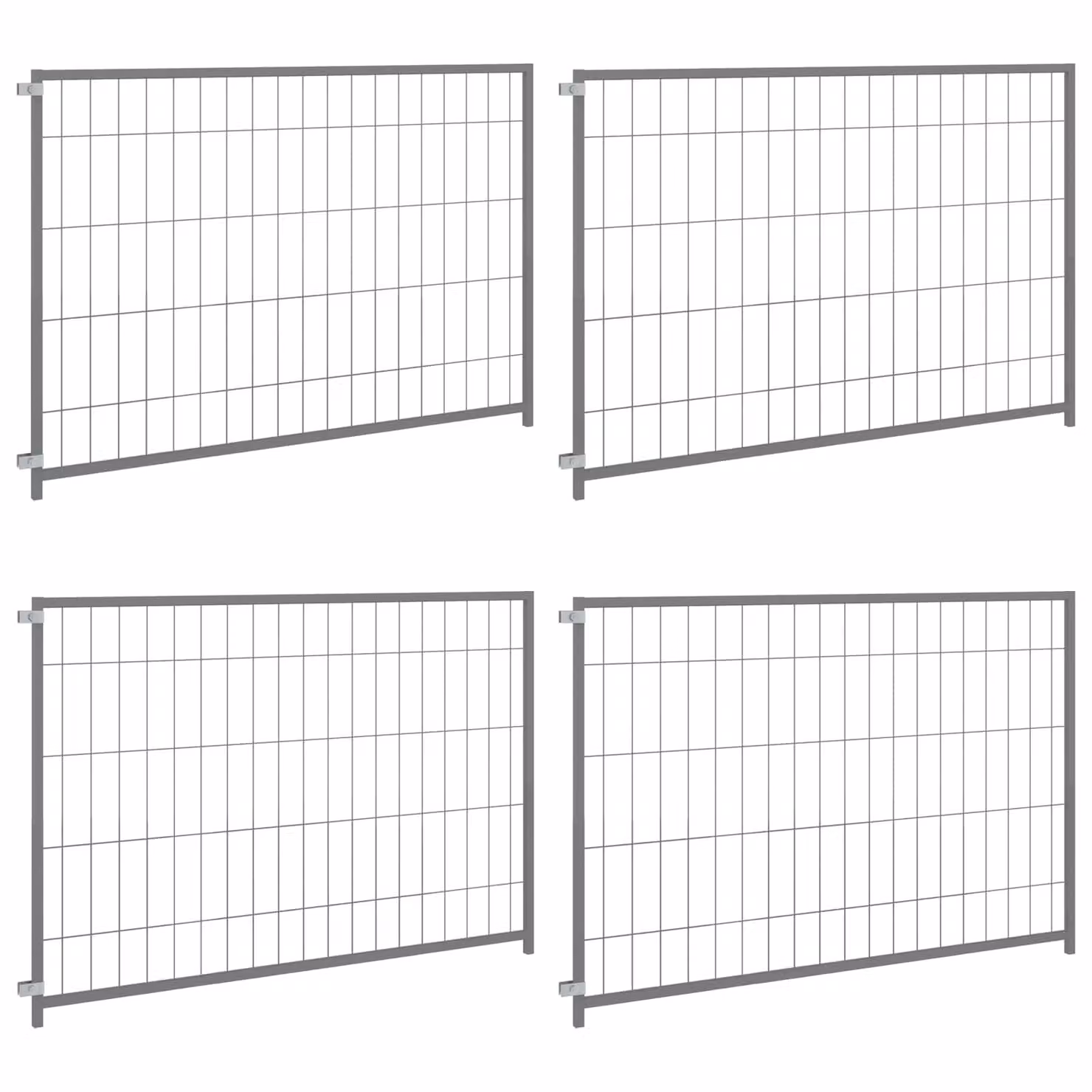 Gabbia per cani vidaXL in metallo argento L: 300 cm, P: 100 cm, H: 70 cm